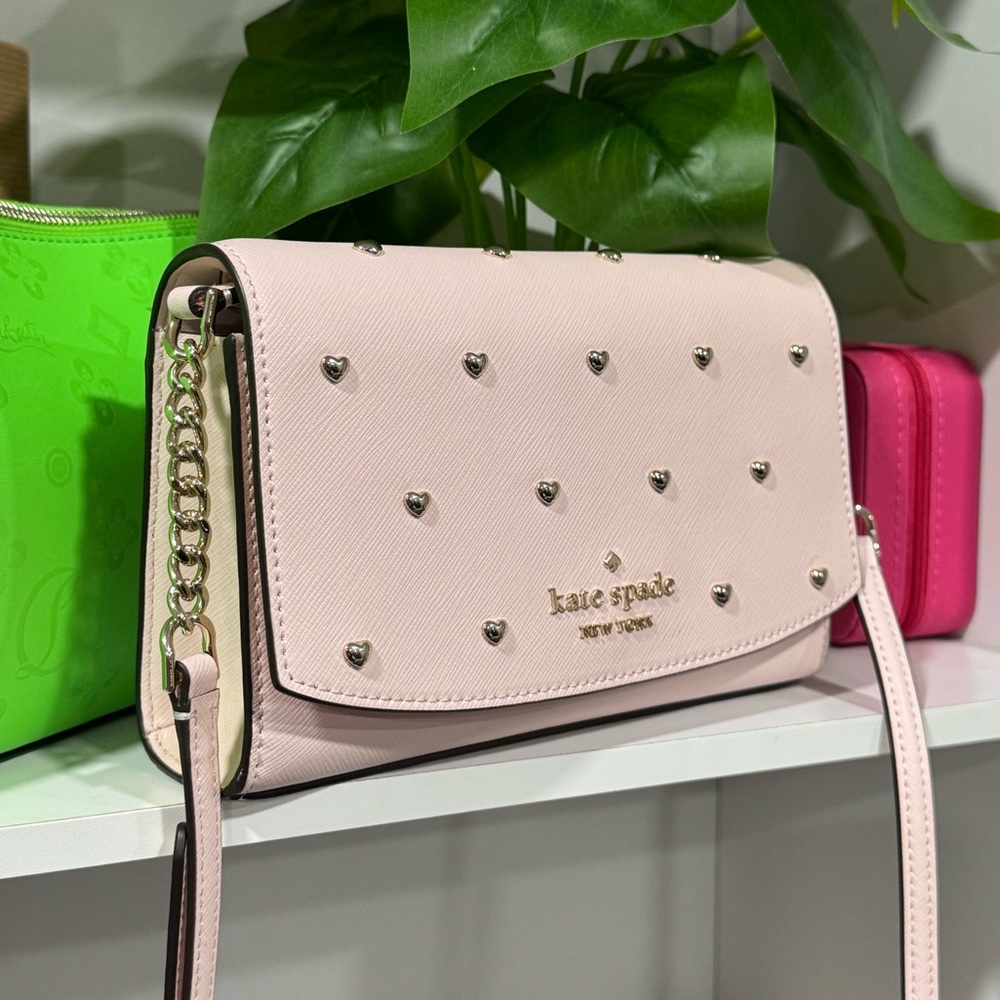SOLD‼️Kate Spade Staci Studded Hearts Crossbody Bag - Picture 2 of 7